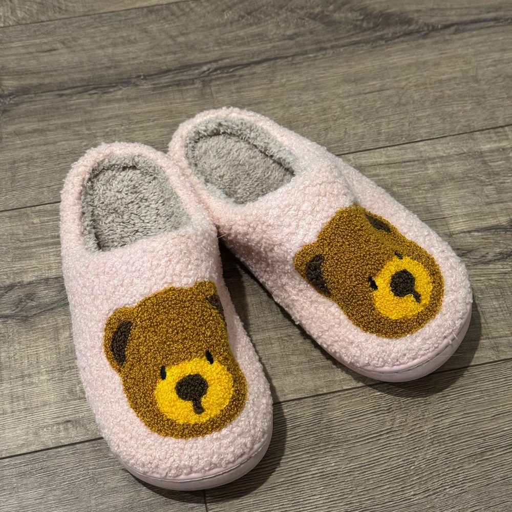 Pink Bear Slippers